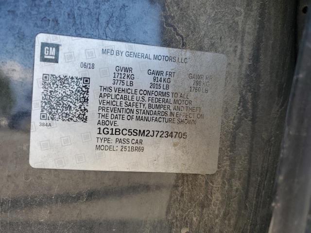 1G1BC5SM2J7234705 - 2018 CHEVROLET CRUZE LS BLACK photo 12