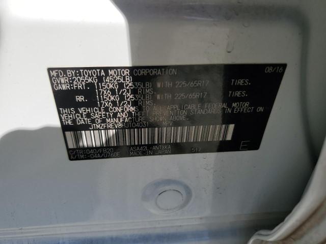 JTMZFREV8HJ104031 - 2017 TOYOTA RAV4 LE 白色 照片 13