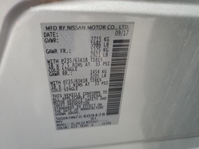 5N1DR2MN7JC609428 - 2018 NISSAN PATHFINDER S Gümüş foto 13