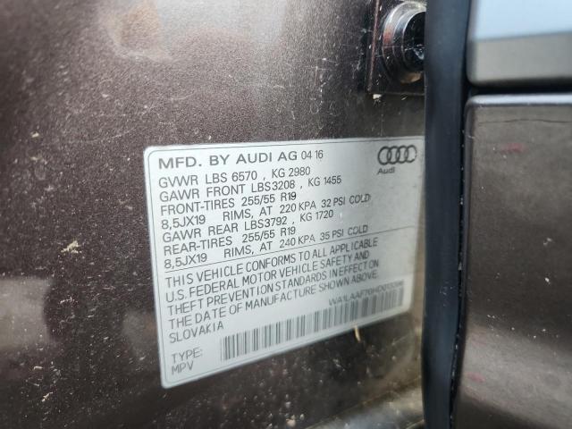 WA1LAAF70HD013396 - 2017 AUDI Q7 PREMIUM PLUS Qəhvəyi foto 13