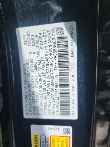 2HGFE2F53RH564679 - 2024 HONDA CIVIC SPORT 黑色 照片 12