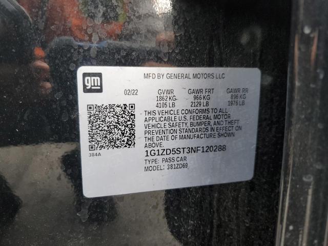 1G1ZD5ST3NF120288 - 2022 CHEVROLET MALIBU LT BLACK photo 13