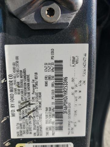 3FA6P0HD7HR253346 - 2017 FORD FUSION SE 灰色 照片 12