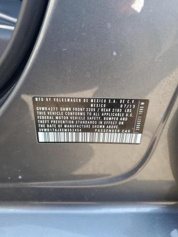 3VWD17AJXEM352454 - 2014 VOLKSWAGEN JETTA SE GRAY photo 12
