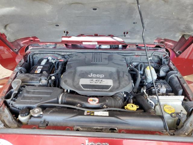 1C4AJWBG4DL542513 - 2013 JEEP WRANGLER SAHARA მუქწითელი ფოტო 11