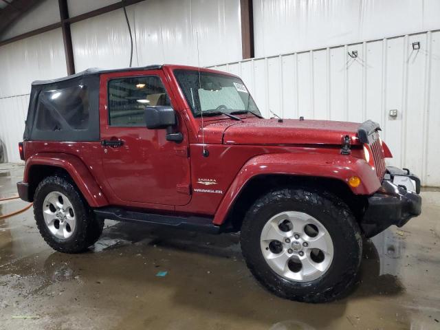 1C4AJWBG4DL542513 - 2013 JEEP WRANGLER SAHARA მუქწითელი ფოტო 4