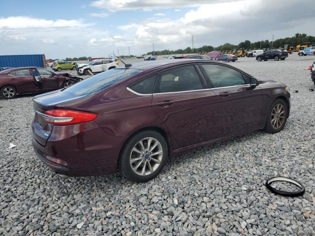 3FA6P0HD0HR290240 - 2017 FORD FUSION SE BURGUNDY photo 3