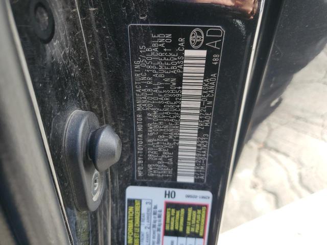 2T1BURHE3FC432954 - 2015 TOYOTA COROLLA L BLACK photo 12