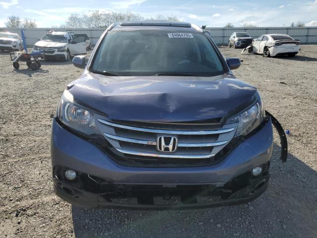 5J6RM4H75CL056730 - 2012 HONDA CR-V EXL BLUE photo 5