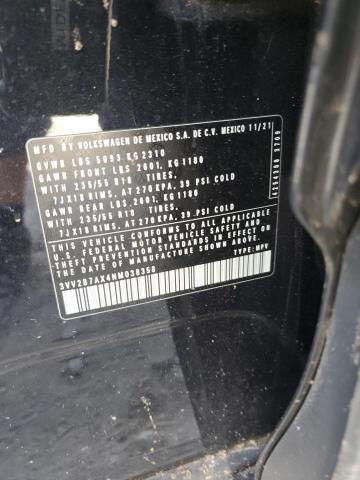 3VV2B7AX4NM038358 - 2022 VOLKSWAGEN TIGUAN SE შავი ფოტო 13