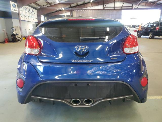 KMHTC6AE9HU318572 - 2017 HYUNDAI VELOSTER TURBO BLUE photo 6