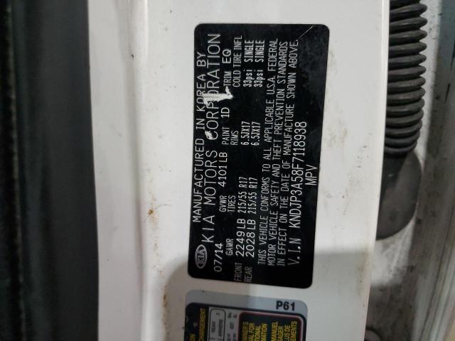 KNDJP3A58F7118938 - 2015 KIA SOUL + WHITE photo 13