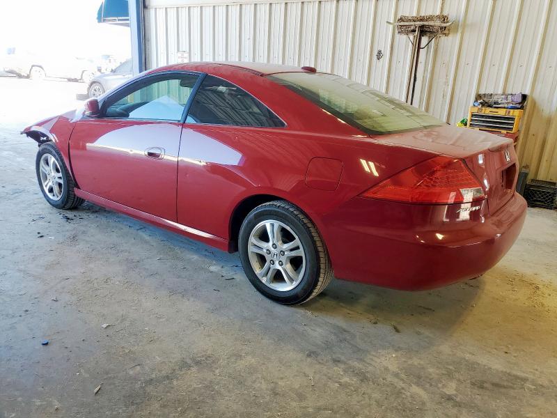1HGCM72657A010119 - 2007 HONDA ACCORD EX RED photo 2