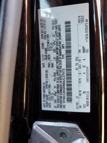 1FMCU0GX6DUC37672 - 2013 FORD ESCAPE SE 黑色 照片 13