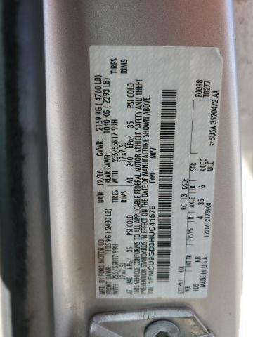 1FMCU9GD3HUC41579 - 2017 FORD ESCAPE SE SILVER photo 13