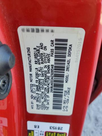 1NXBU4EE0AZ328548 - 2010 TOYOTA COROLLA BASE RED photo 12