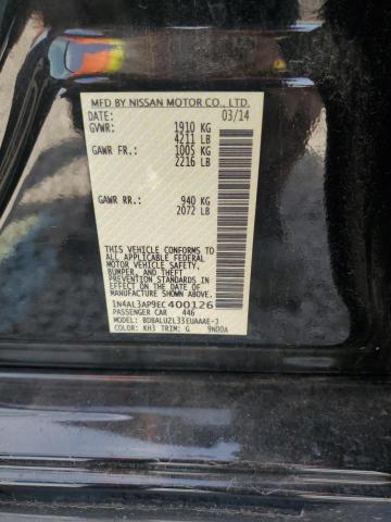 1N4AL3AP9EC400126 - 2014 NISSAN ALTIMA 2.5 GRAY photo 12