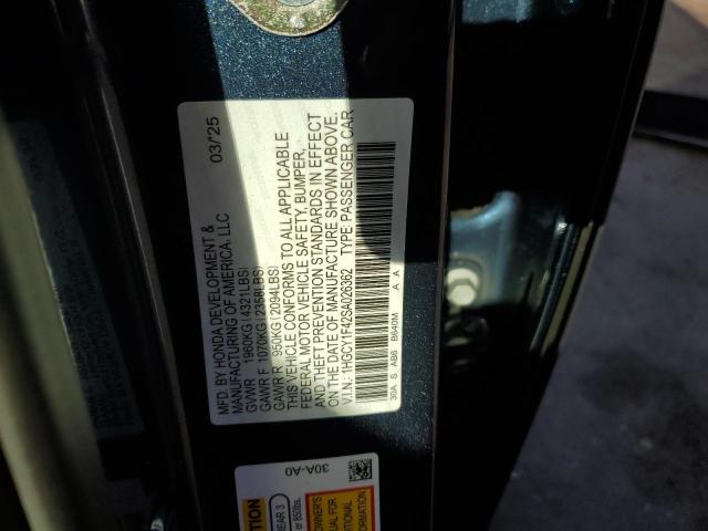 1HGCY1F42SA026362 - 2025 HONDA ACCORD SE BLUE photo 12
