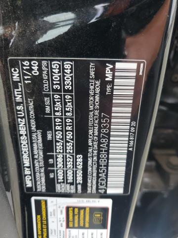 4JGDA5HB8HA878357 - 2017 MERCEDES-BENZ GLE 350 4MATIC BLACK photo 13