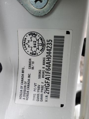 2HGFA1F64AH044235 - 2010 HONDA CIVIC LX-S 白色 照片 12