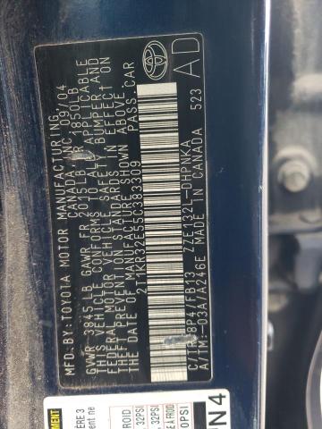 2T1KR32E55C383309 - 2005 TOYOTA COROLLA MA XR BLUE photo 13