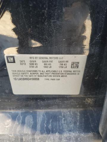 1G1JA5SH6C4166658 - 2012 CHEVROLET SONIC LS BLACK photo 12