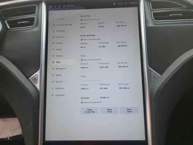 5YJSA1E27HF192388 - 2017 TESLA MODEL S BLACK photo 9