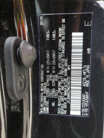 JTJDARDZ5M2240731 - 2021 LEXUS NX 300 BASE შავი ფოტო 12