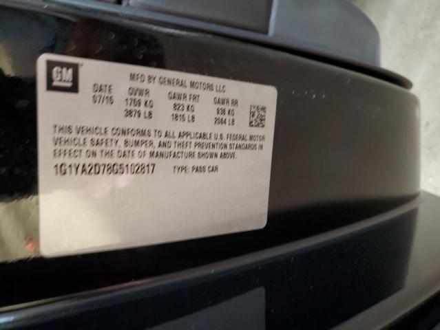 1G1YA2D78G5102817 - 2016 CHEVROLET CORVETTE STINGRAY 1LT BLACK photo 12