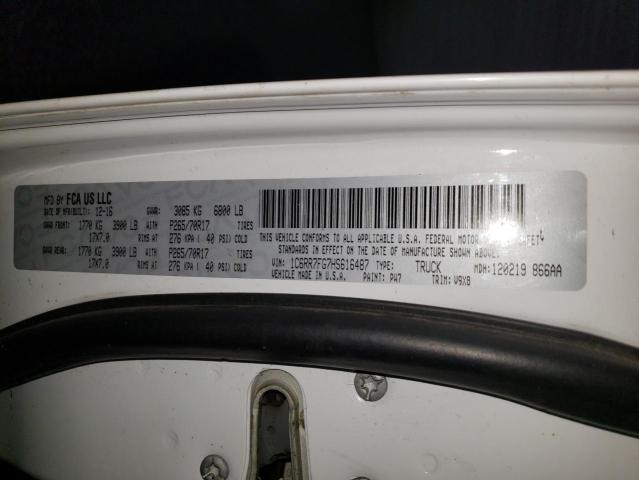 1C6RR7FG7HS616487 - 2017 RAM 1500 ST WHITE photo 12