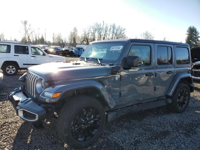 1C4JJXP62NW198525 - 2022 JEEP WRANGLER U SAHARA 4XE GRAY photo 1