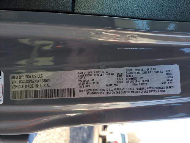 1C4JJXP62NW198525 - 2022 JEEP WRANGLER U SAHARA 4XE GRAY photo 12