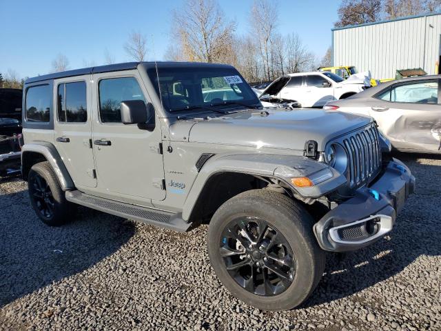 1C4JJXP62NW198525 - 2022 JEEP WRANGLER U SAHARA 4XE GRAY photo 4