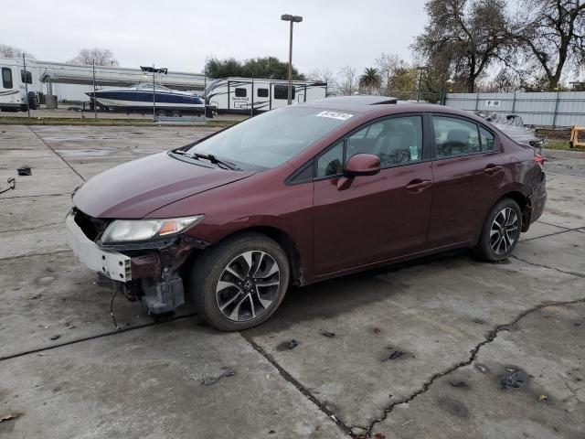 19XFB2F94DE248156 - 2013 HONDA CIVIC EXL BURGUNDY photo 1