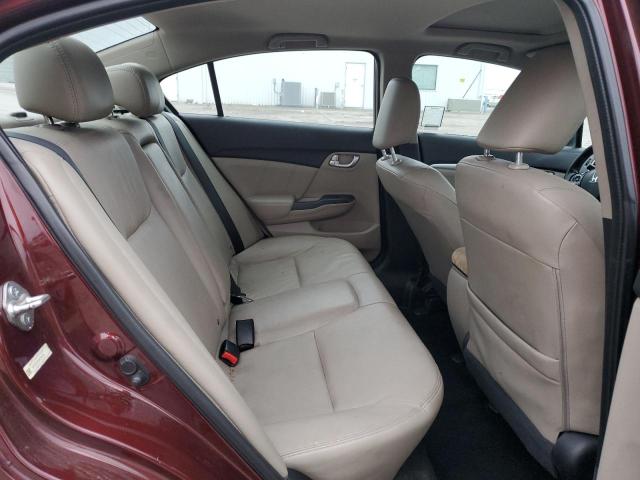 19XFB2F94DE248156 - 2013 HONDA CIVIC EXL BURGUNDY photo 10