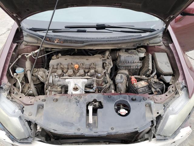 19XFB2F94DE248156 - 2013 HONDA CIVIC EXL BURGUNDY photo 11