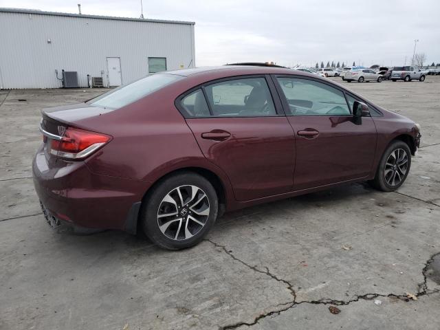 19XFB2F94DE248156 - 2013 HONDA CIVIC EXL BURGUNDY photo 3