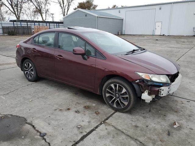 19XFB2F94DE248156 - 2013 HONDA CIVIC EXL BURGUNDY photo 4