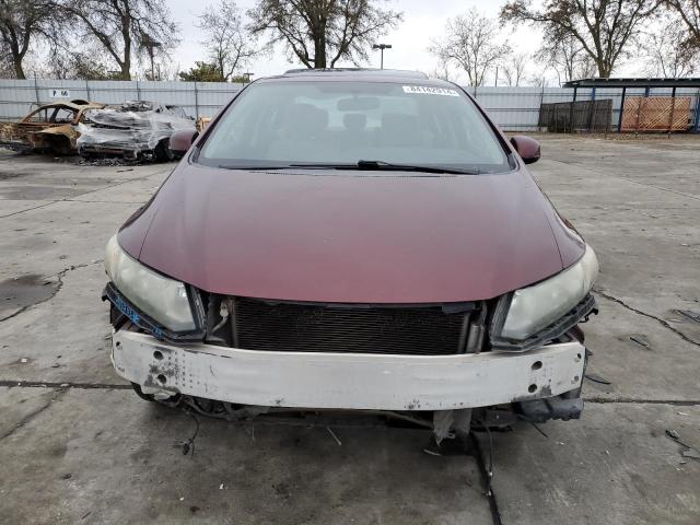 19XFB2F94DE248156 - 2013 HONDA CIVIC EXL BURGUNDY photo 5