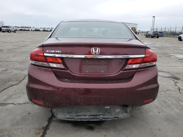 19XFB2F94DE248156 - 2013 HONDA CIVIC EXL BURGUNDY photo 6