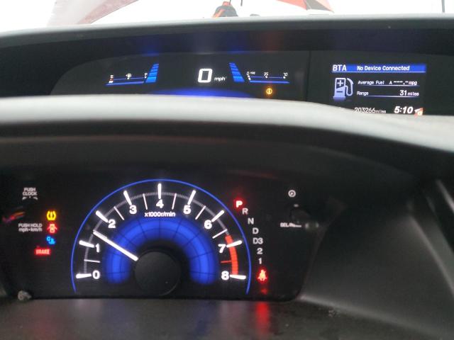 19XFB2F94DE248156 - 2013 HONDA CIVIC EXL BURGUNDY photo 9