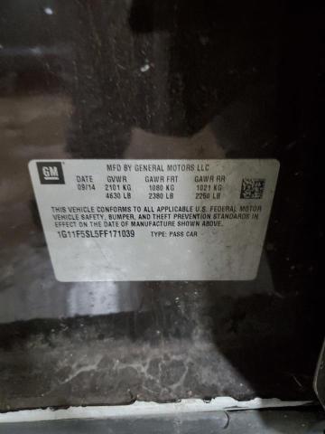 1G11F5SL5FF171039 - 2015 CHEVROLET MALIBU LTZ ყავისფერი ფოტო 12