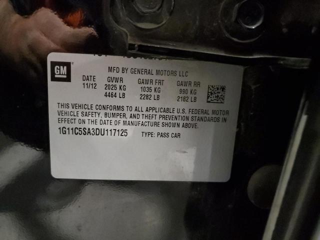 1G11C5SA3DU117125 - 2013 CHEVROLET MALIBU 1LT 黑色 照片 12