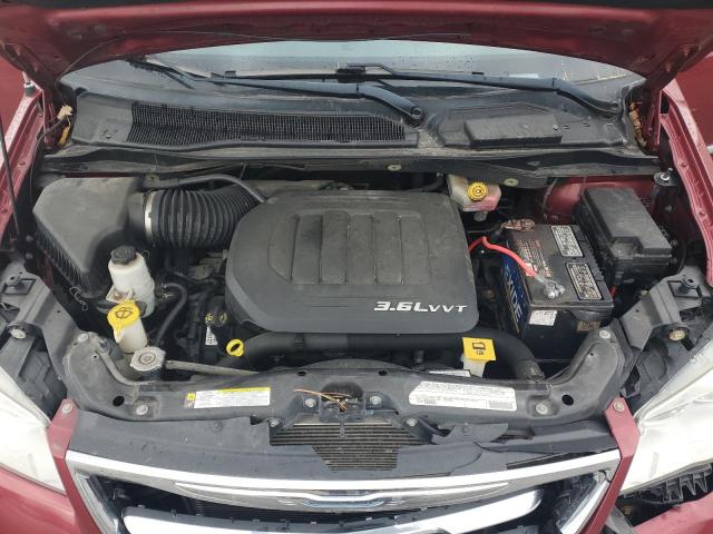 2C4RC1CG6CR362261 - 2012 CHRYSLER TOWN & COU TOURING L BURGUNDY photo 12