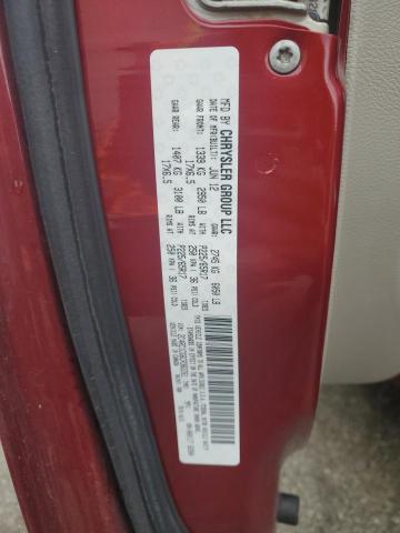 2C4RC1CG6CR362261 - 2012 CHRYSLER TOWN & COU TOURING L BURGUNDY photo 13