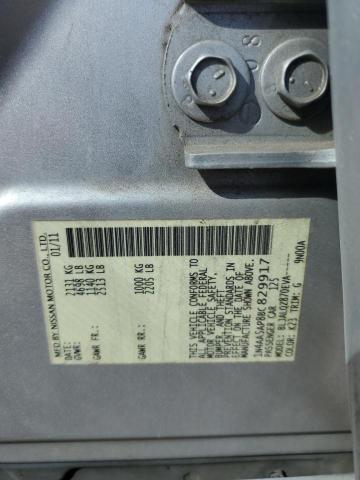 1N4AA5AP8BC829917 - 2011 NISSAN MAXIMA S 银色 照片 12