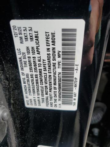 7FARW2H58ME003774 - 2021 HONDA CR-V EX BLACK photo 14