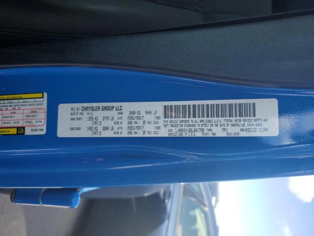 1J4BA3H18BL601799 - 2011 JEEP WRANGLER U SPORT Mavi fotoğraf 12