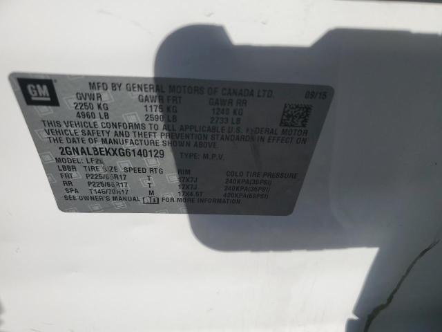 2GNALBEKXG6140129 - 2016 CHEVROLET EQUINOX LS WHITE photo 13