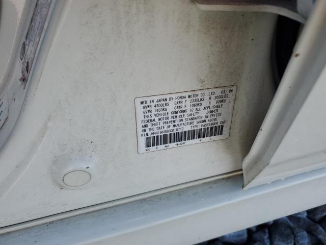 JH4CL96886C018712 - 2006 ACURA TSX WHITE photo 12